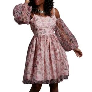 Netflix School of Good & Evil Pink Dress S Fairycore Gothic Coquette Mesh